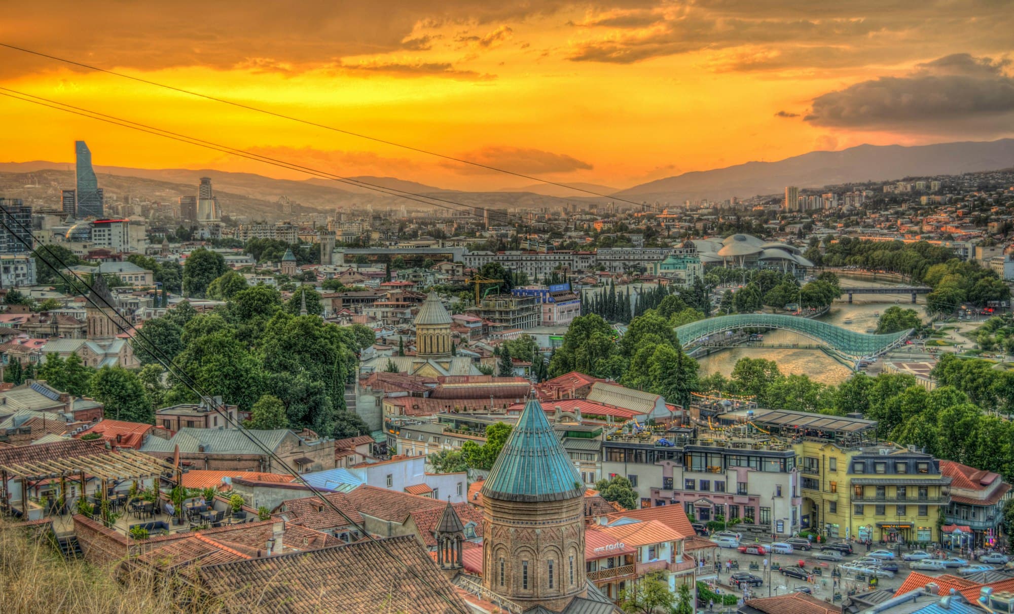 Tbilisi at sunset